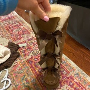 ugg tall boots with bow